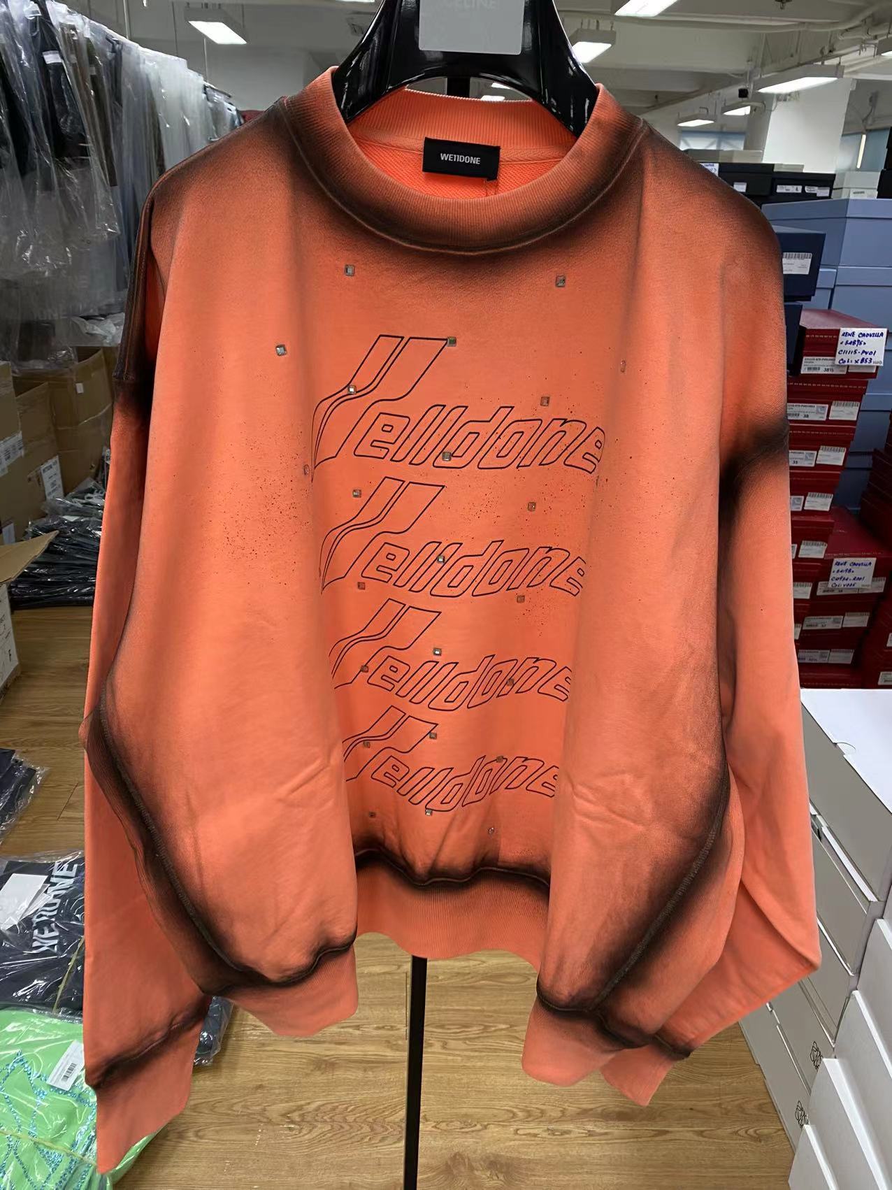 We11 Done Letter Logo Sweater In Red