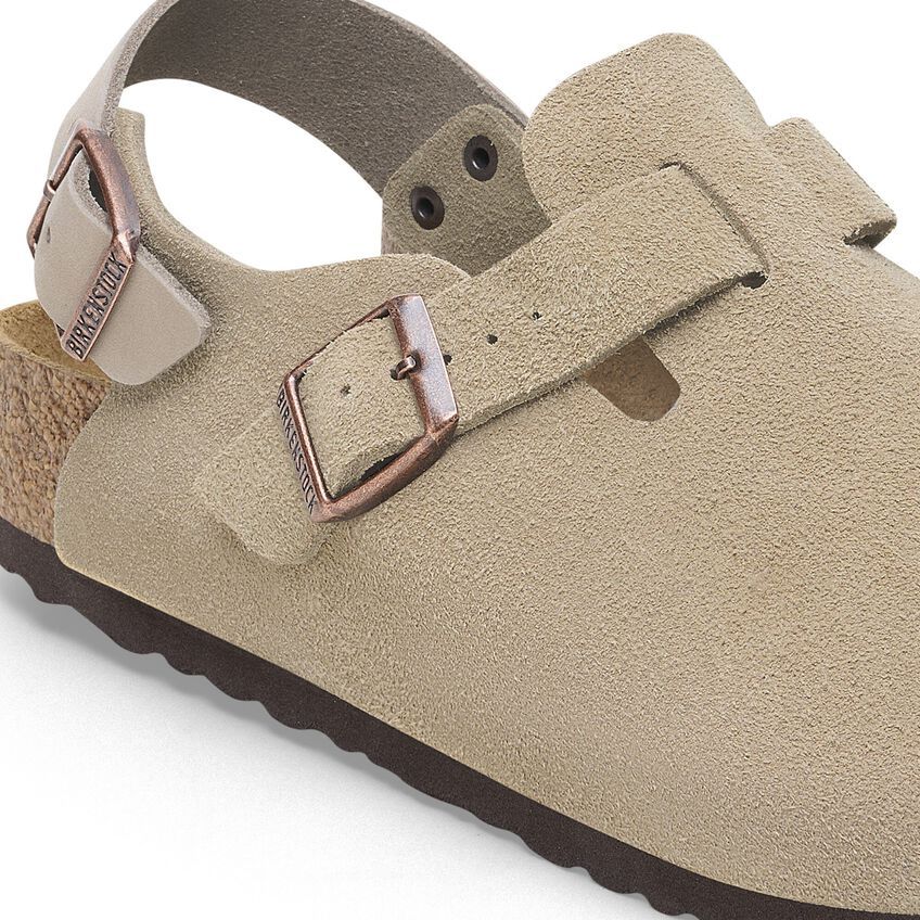 Birkenstock Ciabatta Tokio Taupe Suede Leather In Nude