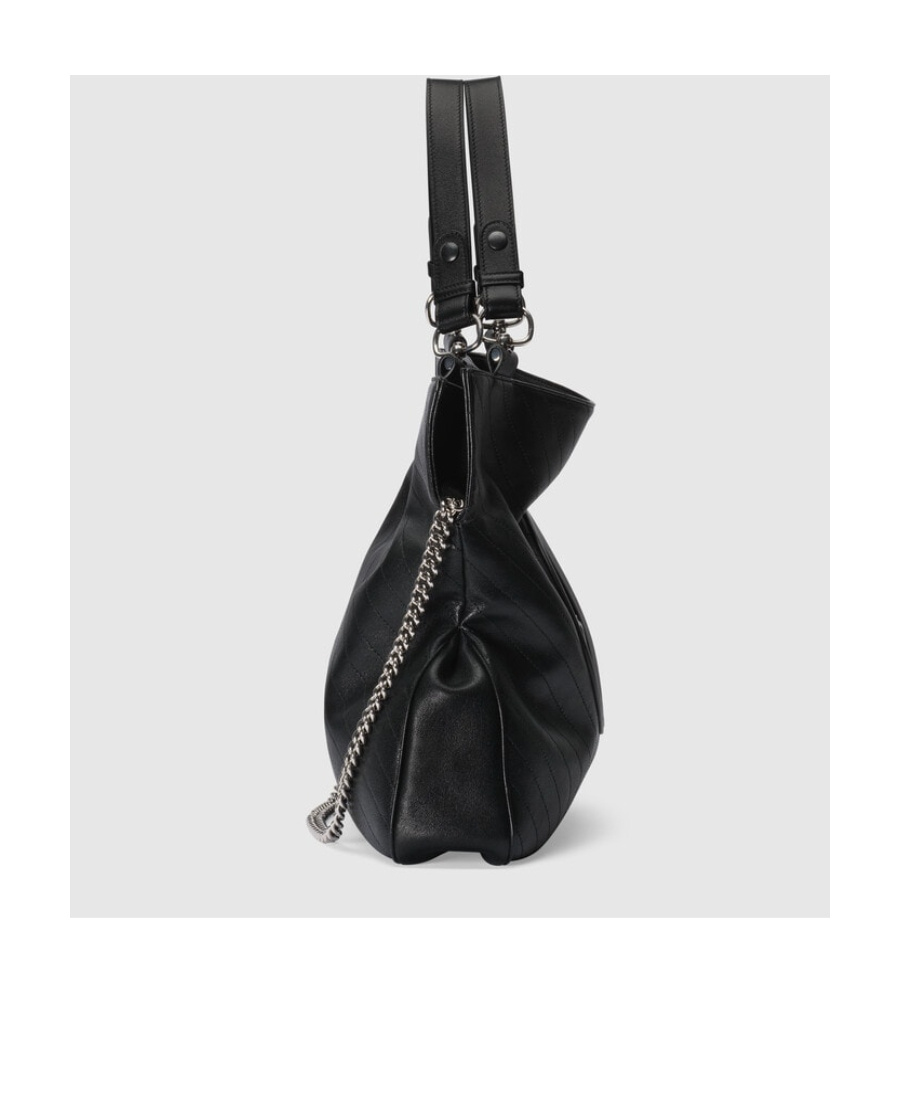 Gucci Interlocking G Leather Tote Bag In Black