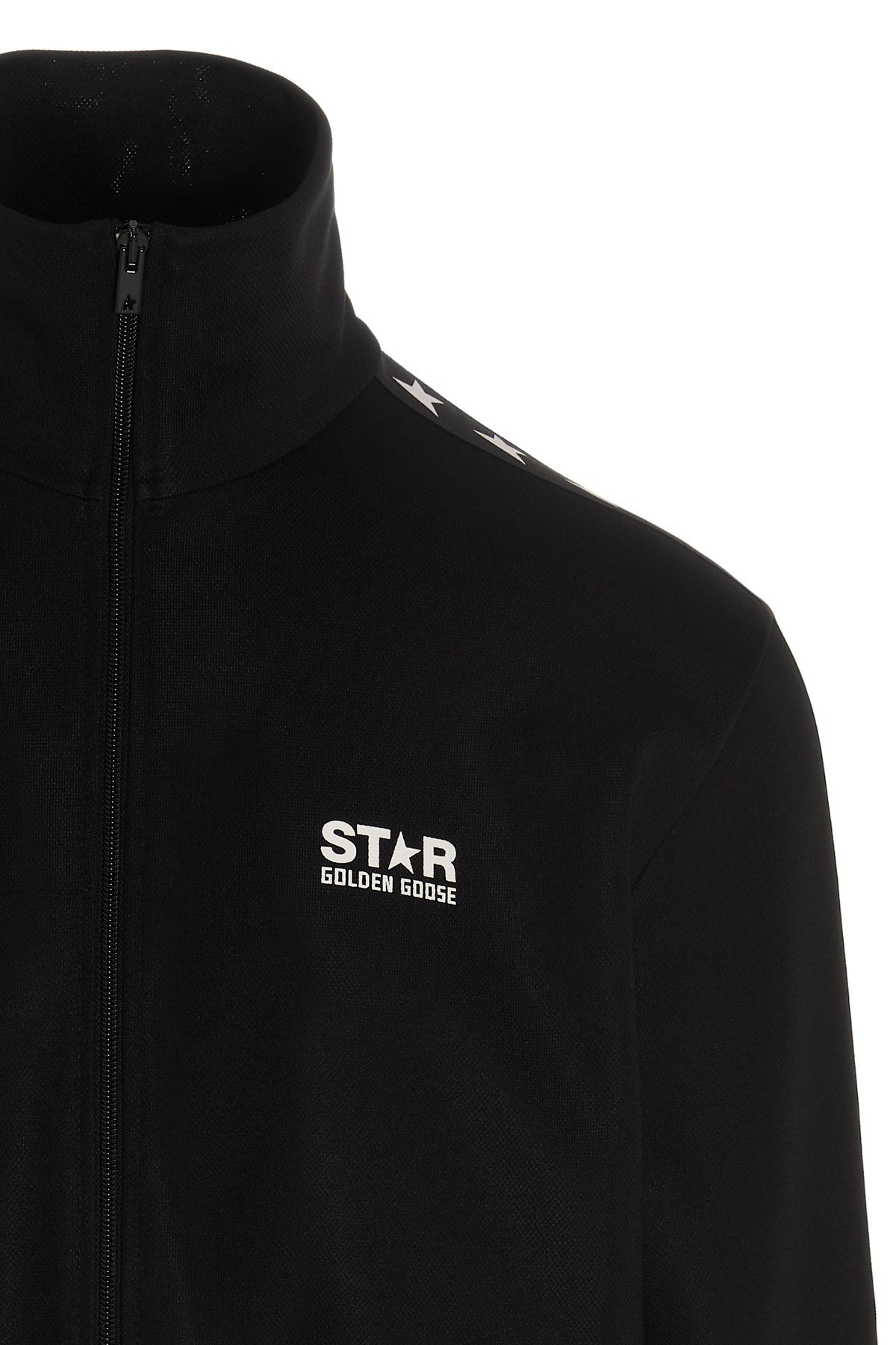 Golden Goose Black Denis Track Sweatshirt In Black