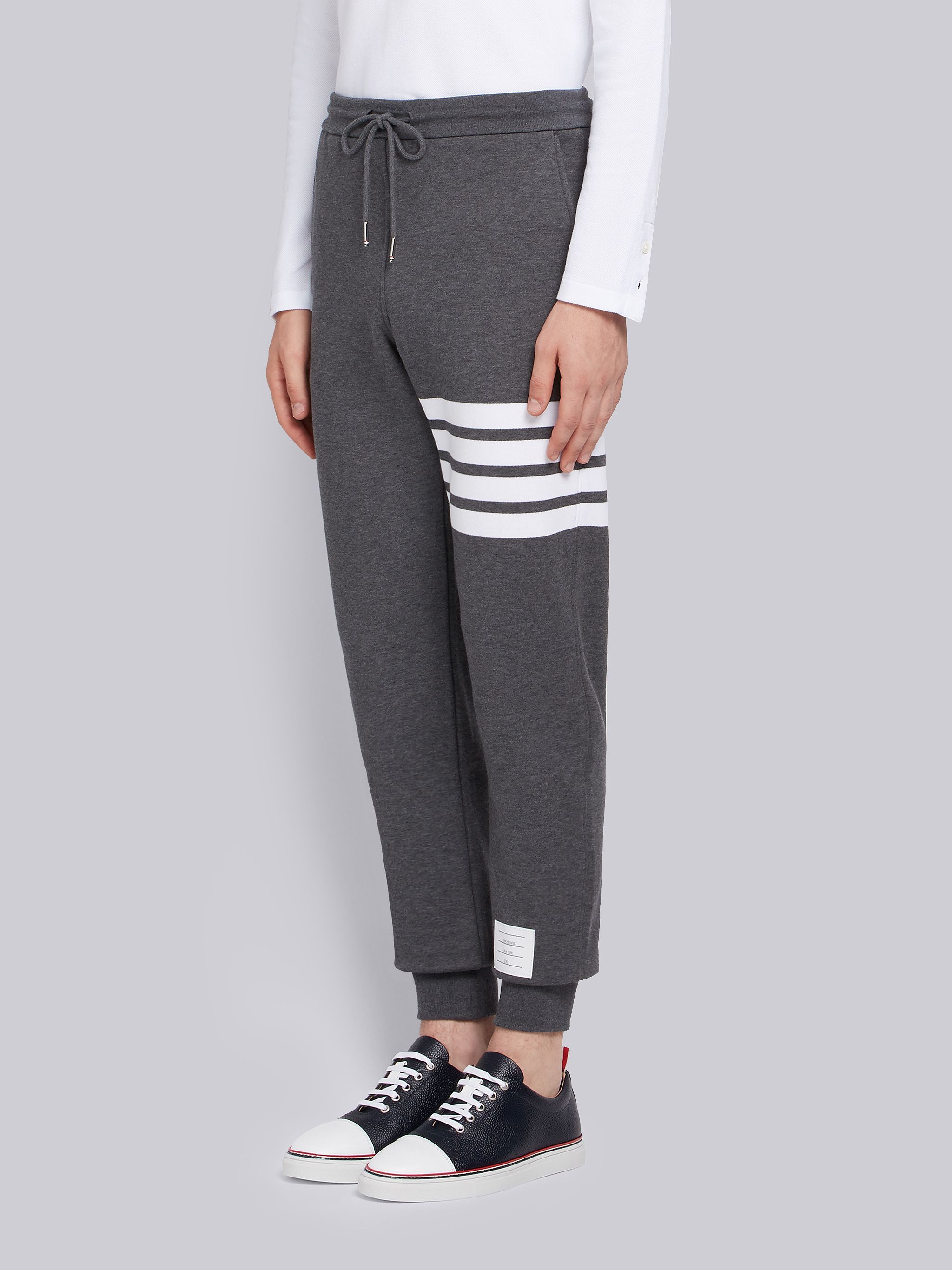 Thom Browne Engineered 4-bar Jersey Sweatpant In Black