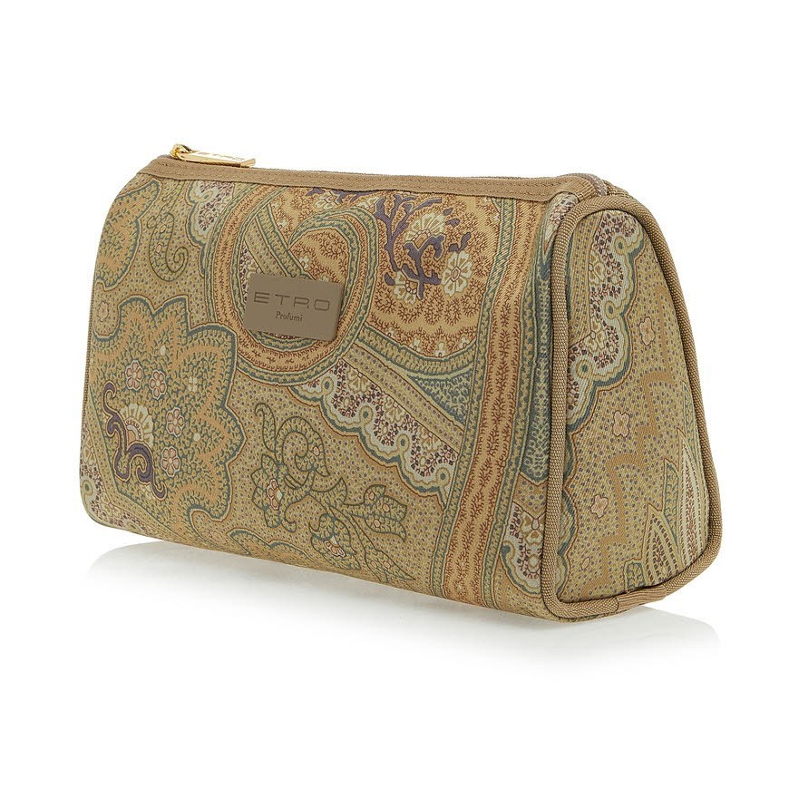 Etro Zippered Clutch In Sand