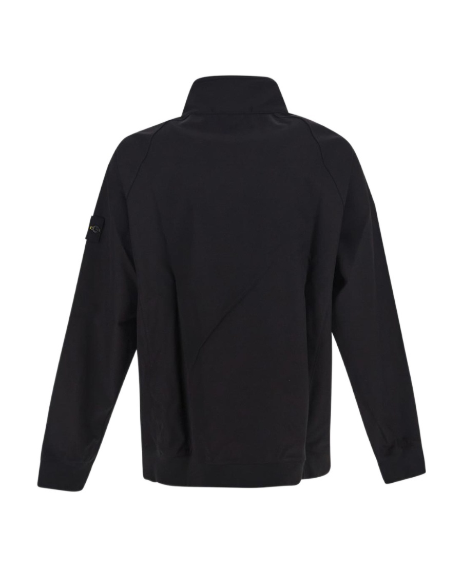 Stone Island Zip-up Lightweight Jacket In Black