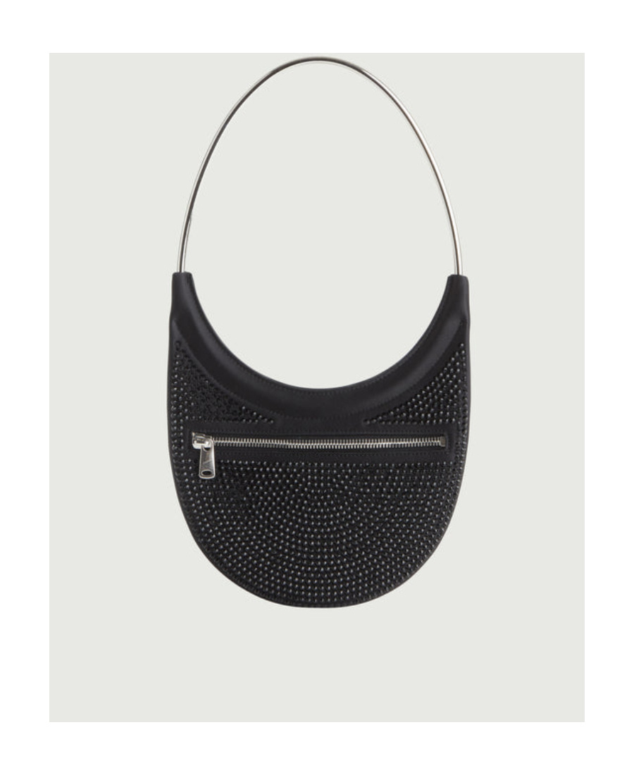 Shop Coperni Ring Swipe Embellished Zip-up Tote Bag In Black