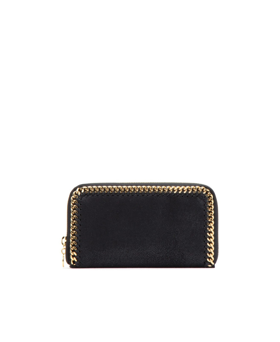 Stella Mccartney Falabella Continental Wallet In Black