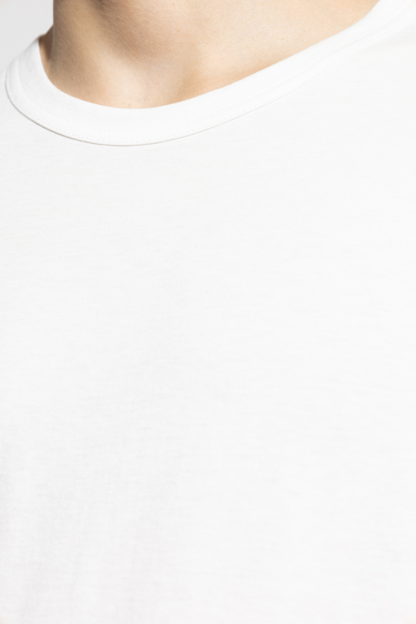 Shop Yohji Yamamoto Cotton T-shirt In White