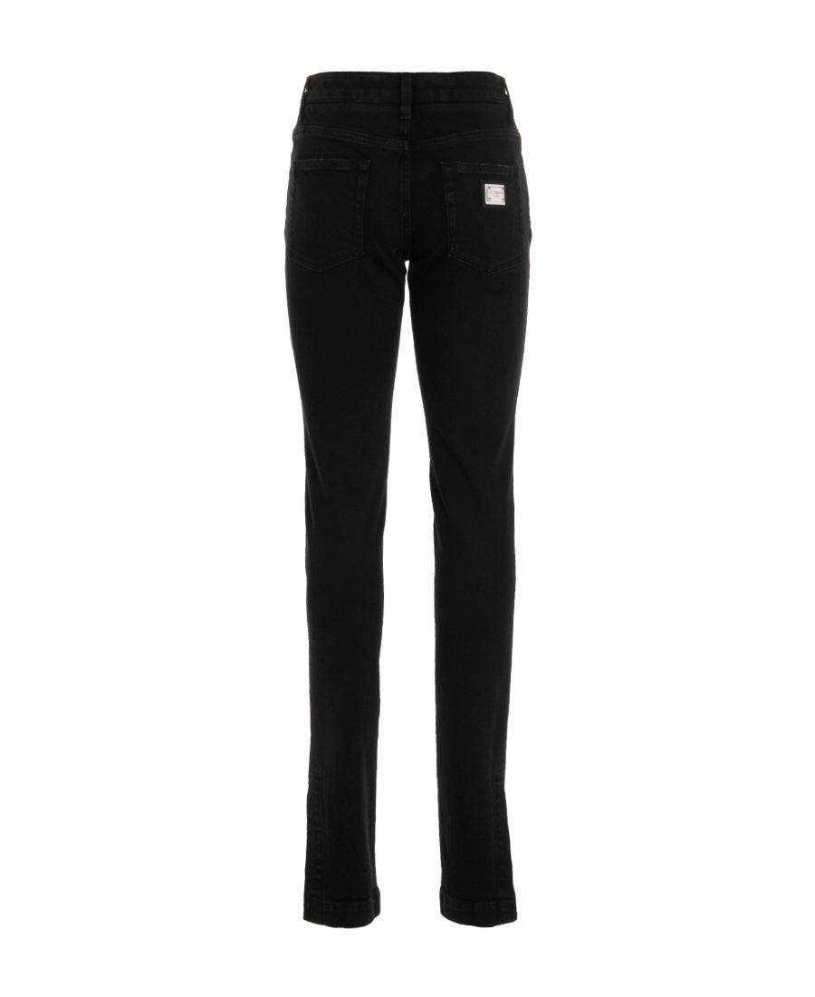 Dolce & Gabbana Washed Denim Girly Jeans In Black