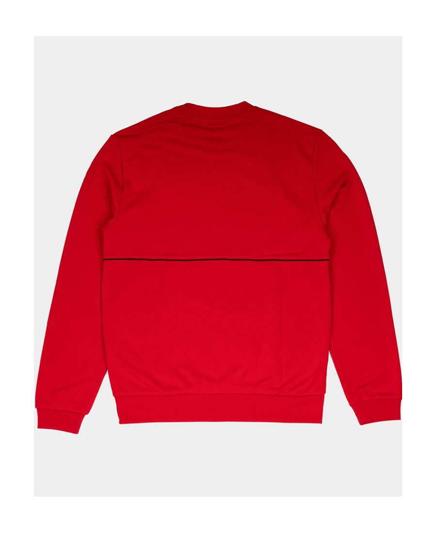 Ea7 Round Collar Long Sleeve Sweater In Red