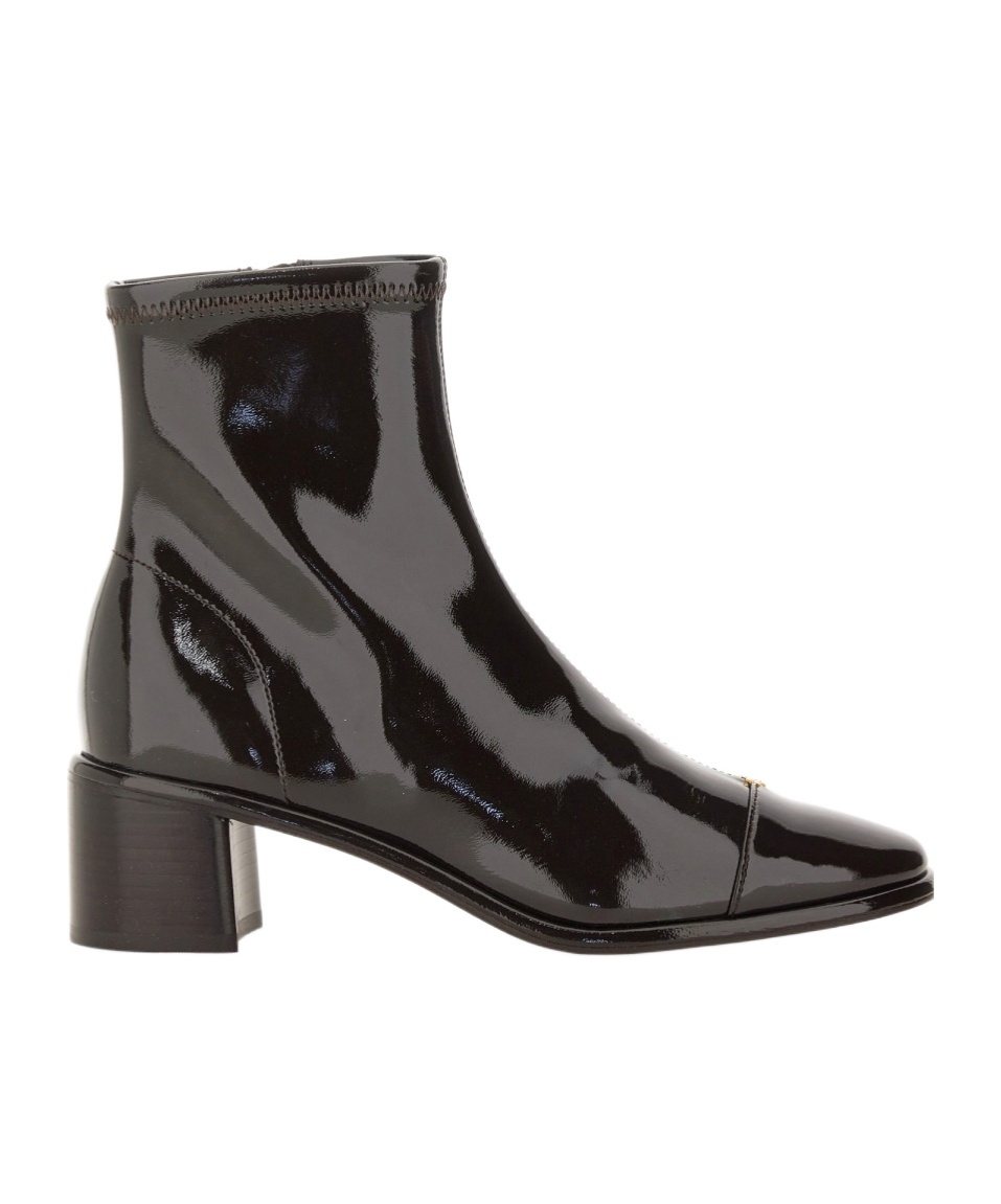 Tory Burch Black Ankle Boots With Logo Plate In Black