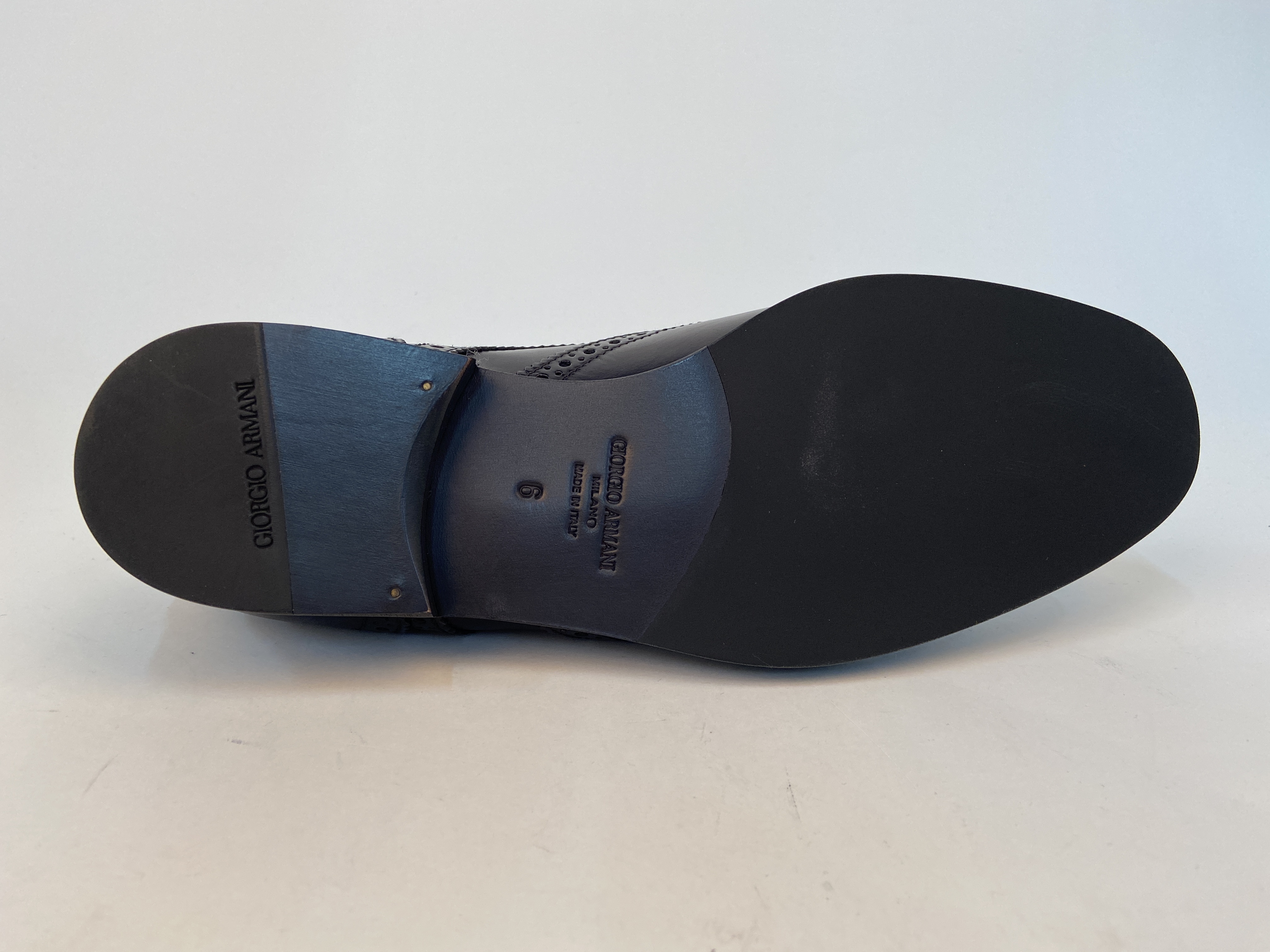 Giorgio Armani Logo Leisure Business Shoes In Black