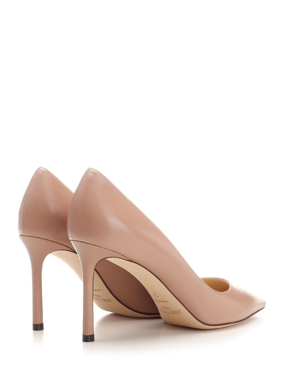 Jimmy Choo Romy Leather Stiletto Pumps In Nude