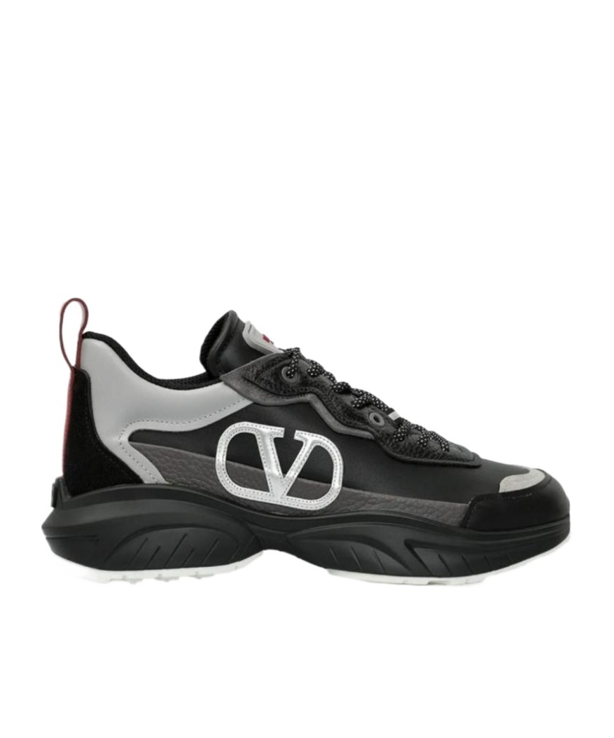 Valentino Shegoes Logo Casual Sneakers In Black