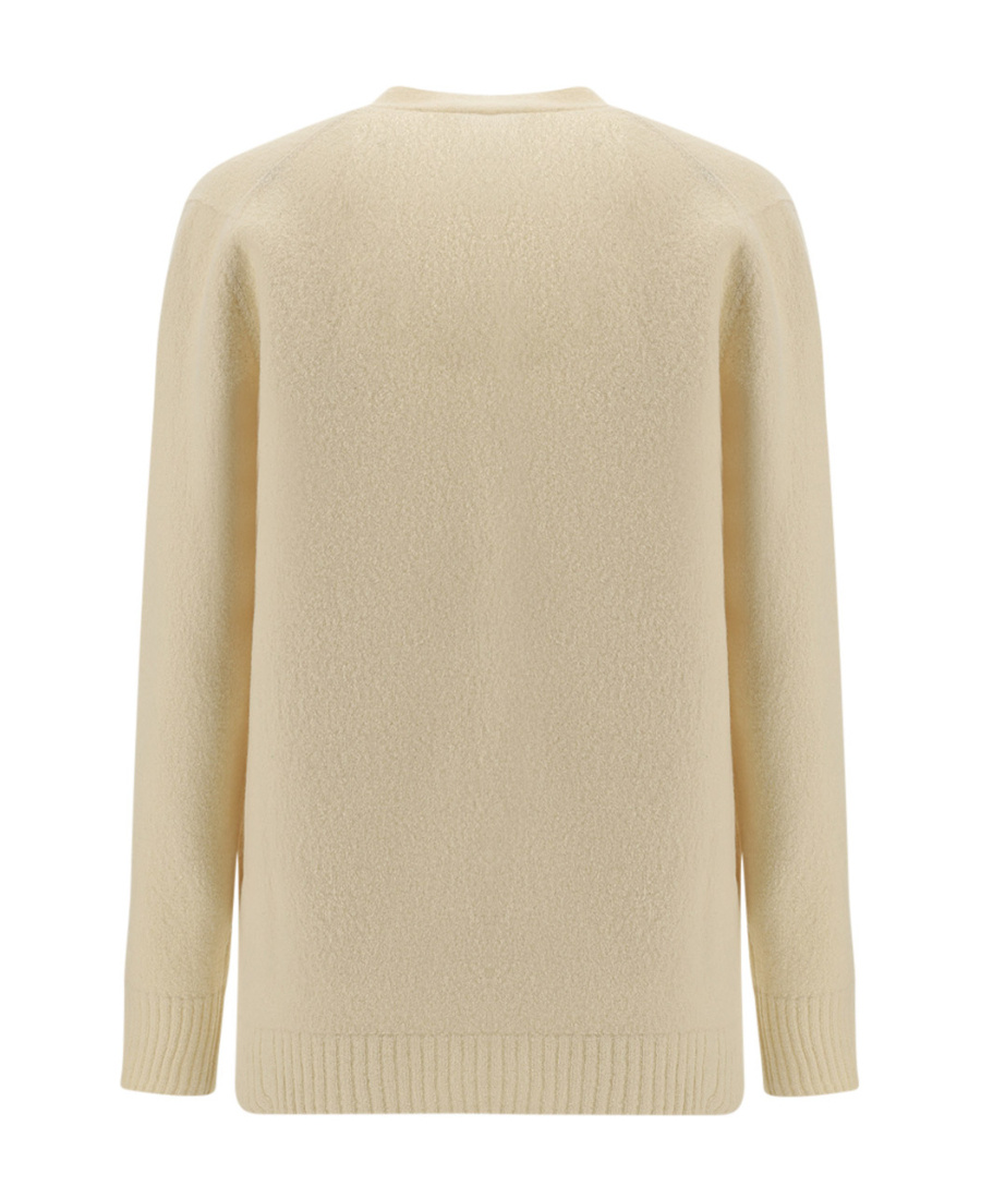 Jil Sander V-neck Wool Cardigan In Nude