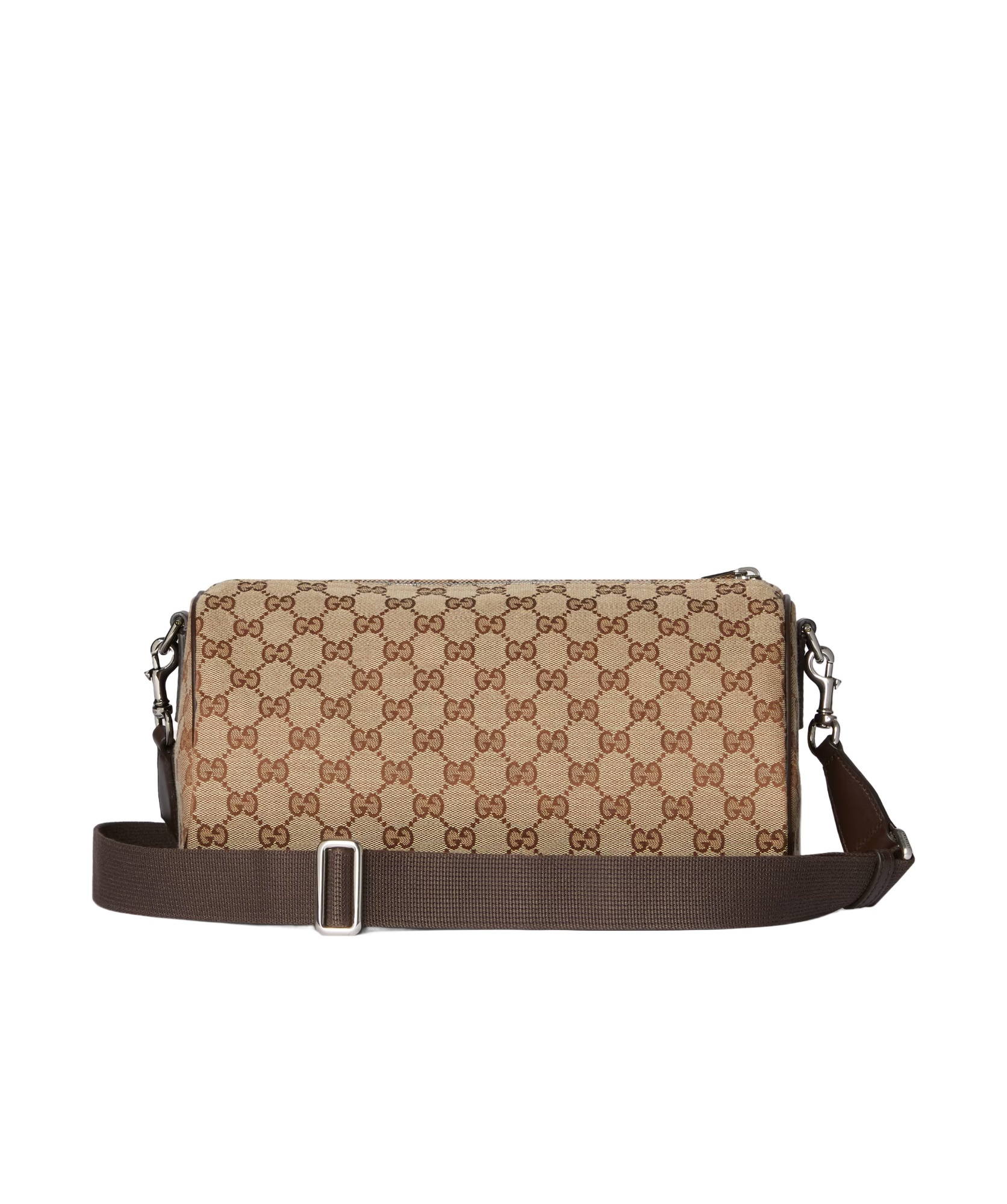 Gucci Gg Canvas Small Cylinder Bag In Nude