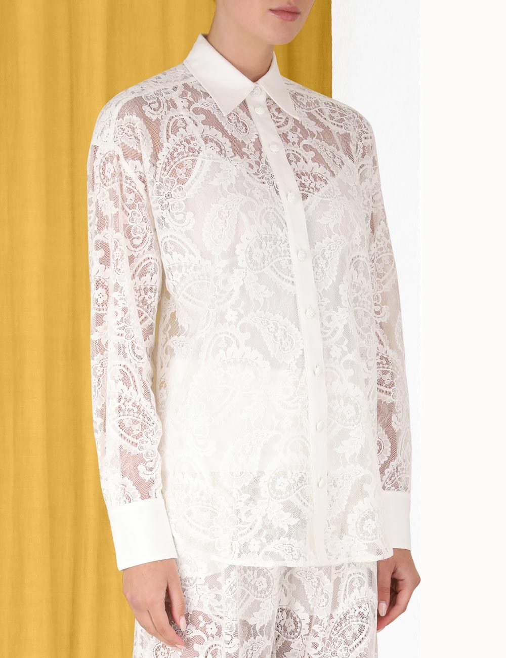 Shop Zimmermann Wonderland Lace Shirt In White