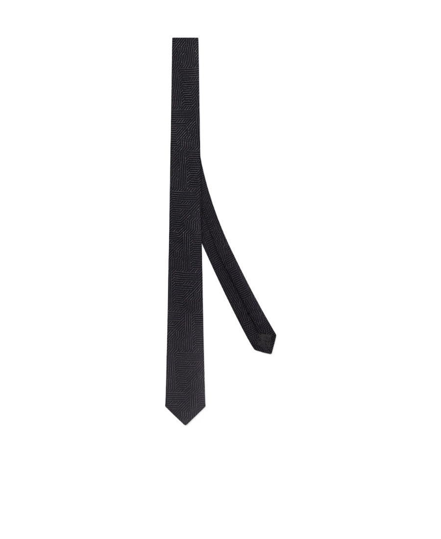 Fendi Pointed-tip Tie In Black