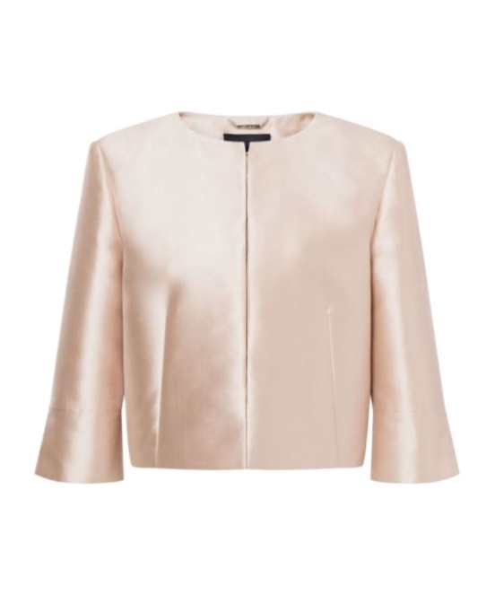 Alberta Ferretti Long-sleeved Casual Jacket In Nude