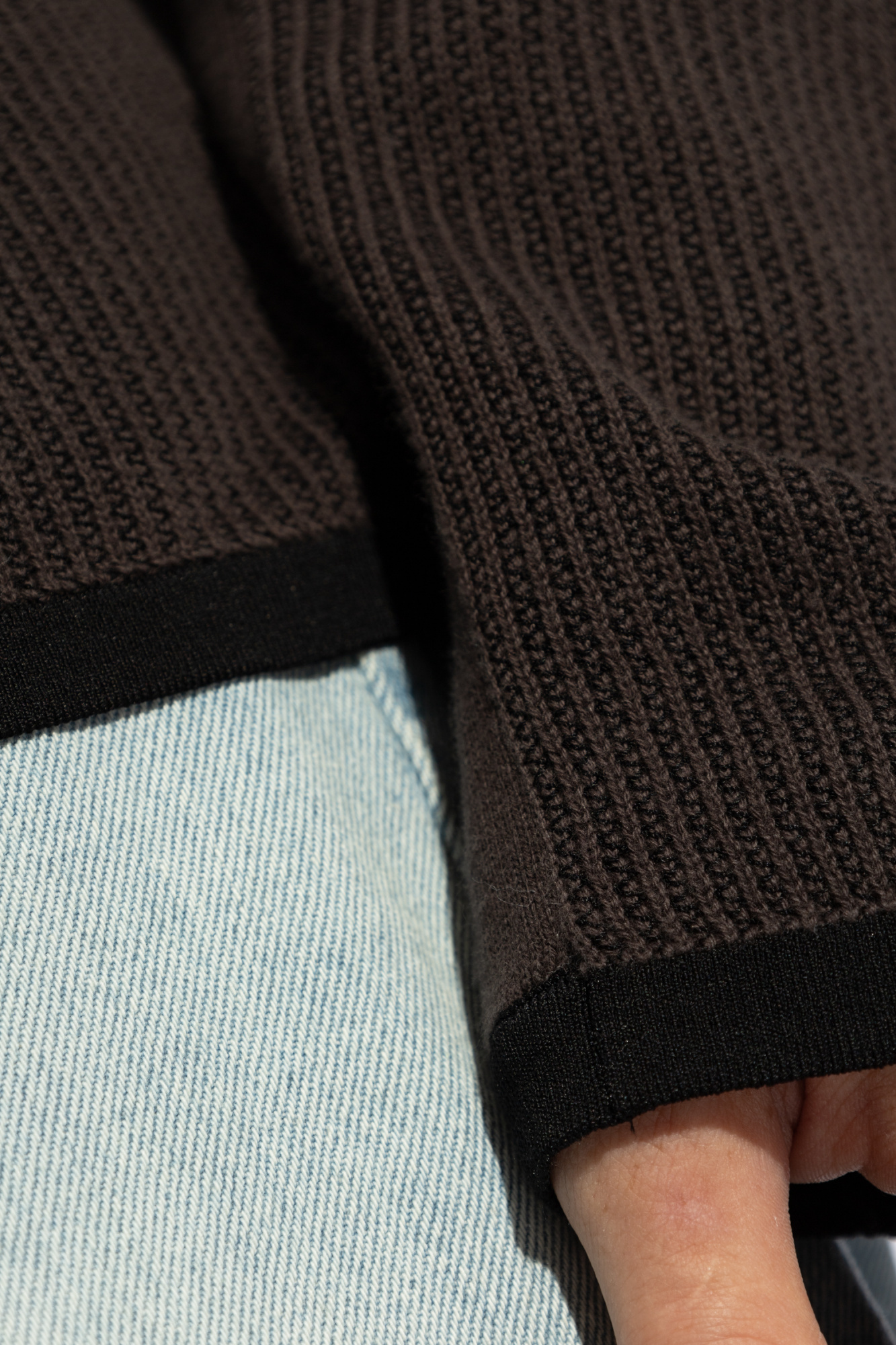 Rag & Bone Long-sleeved Sweater In Black