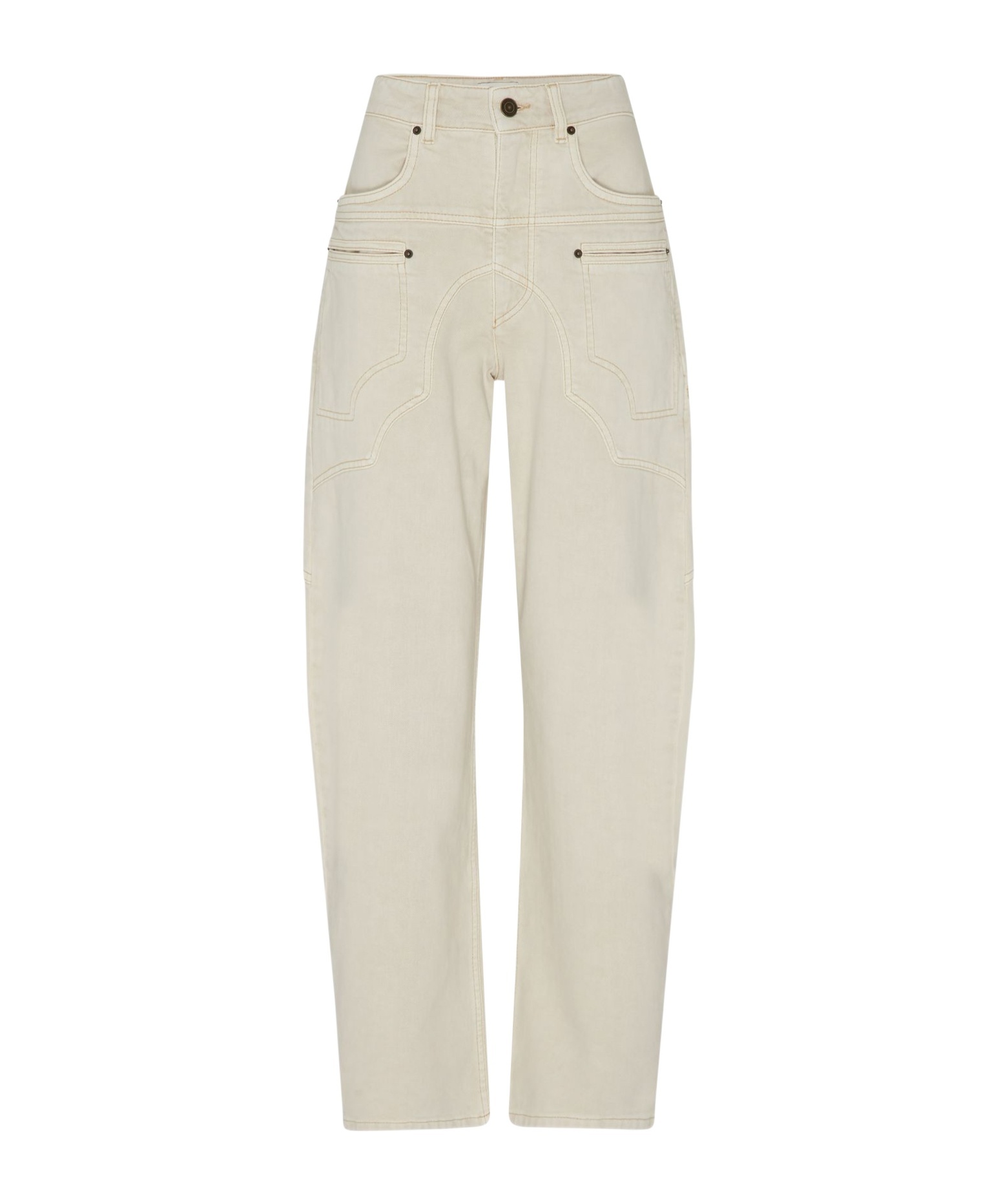 Isabel Marant Belt Loops Slacks In Nude
