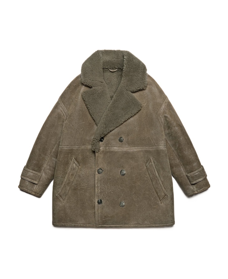Ami Alexandre Mattiussi Ami Paris Double Breasted Long Sleeved Jacket In Green