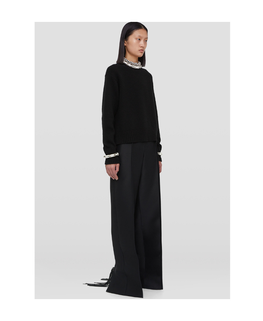 Jil Sander Cashmere Crew Neck Sweater In Black