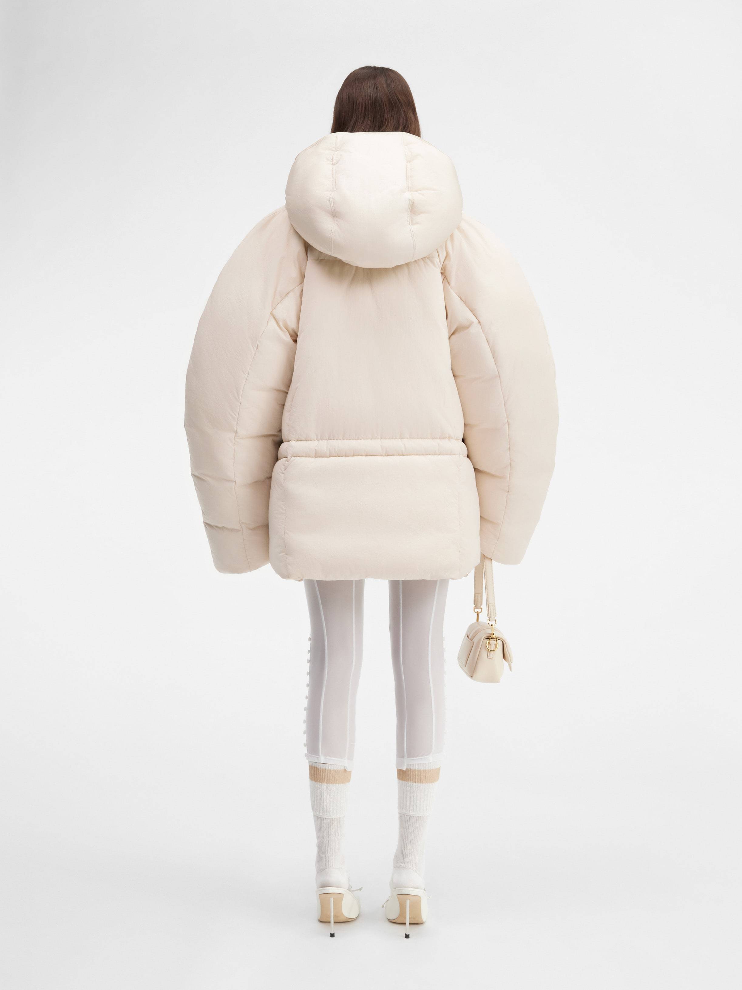 Jacquemus Hooded Cotton-padded Suit In White
