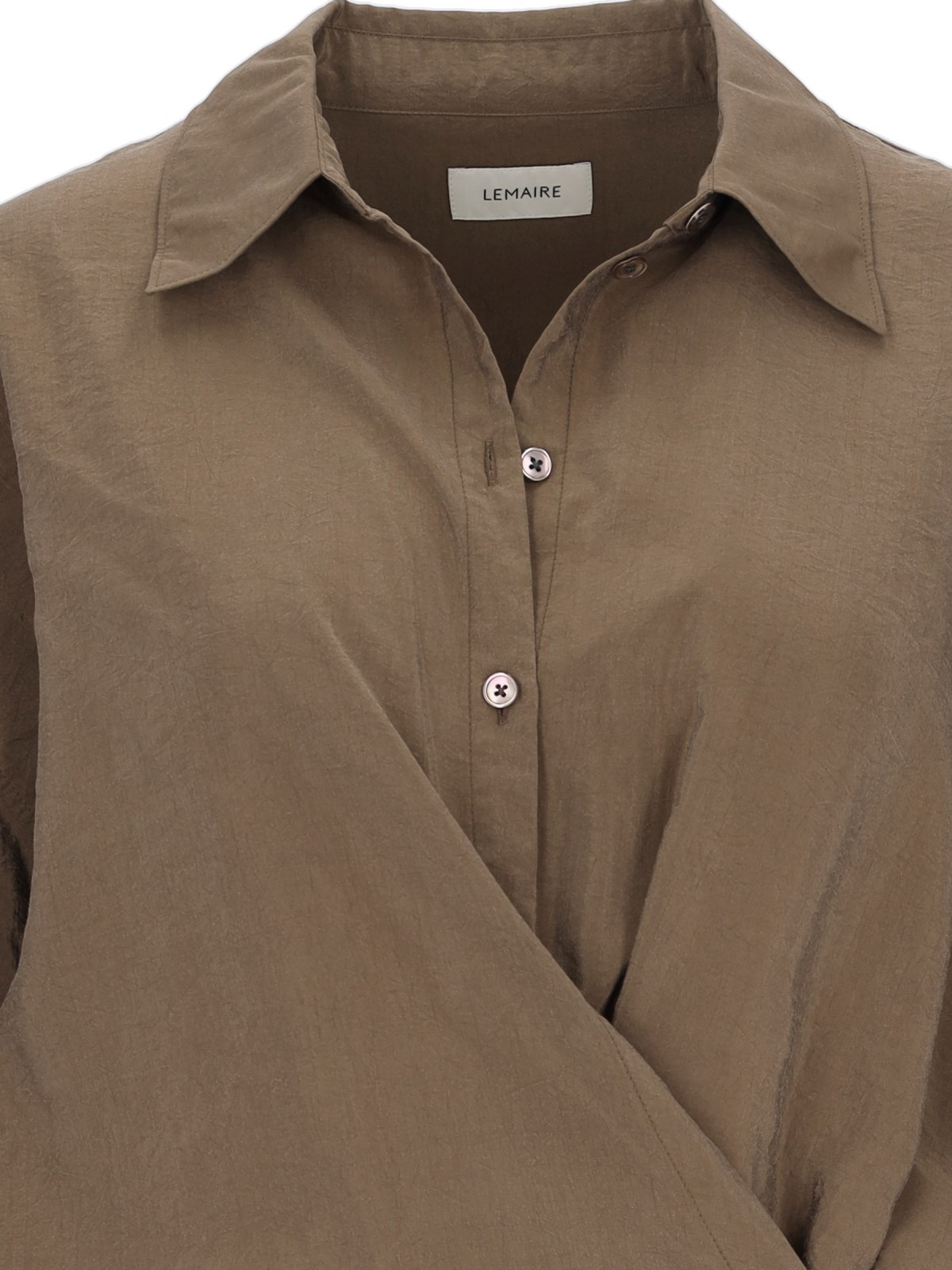 LEMAIRE LEMAIRE STRAIGHT COLLAR TWISTED DRESS