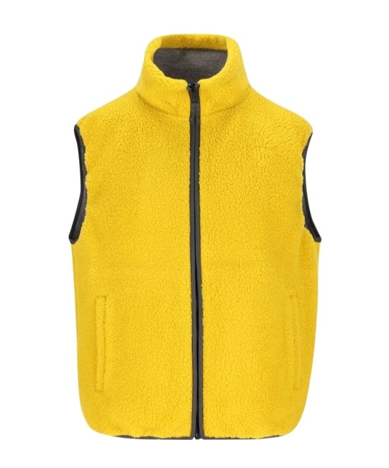 Givenchy Paris Reversible Fleece Vest In Yellow