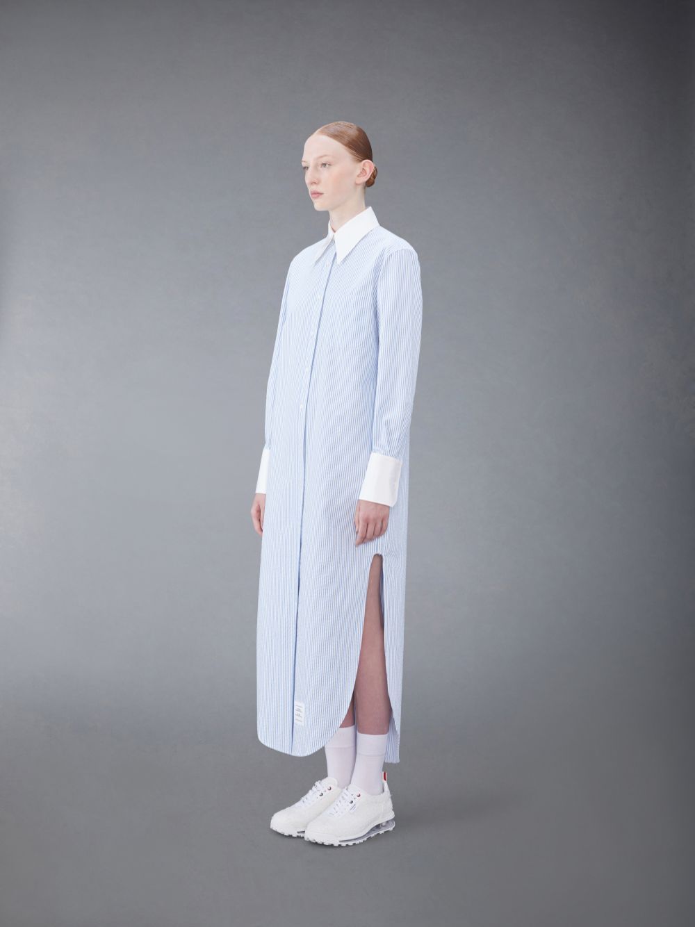 Thom Browne Chemisier Dress In Blue