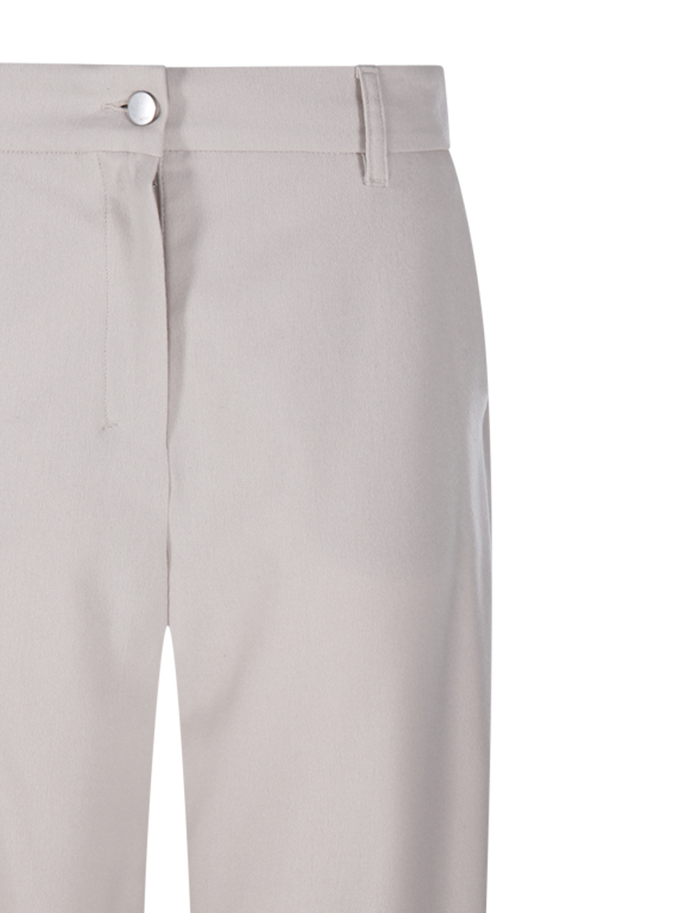 Max Mara Waistband Loop Casual Pants In Gray