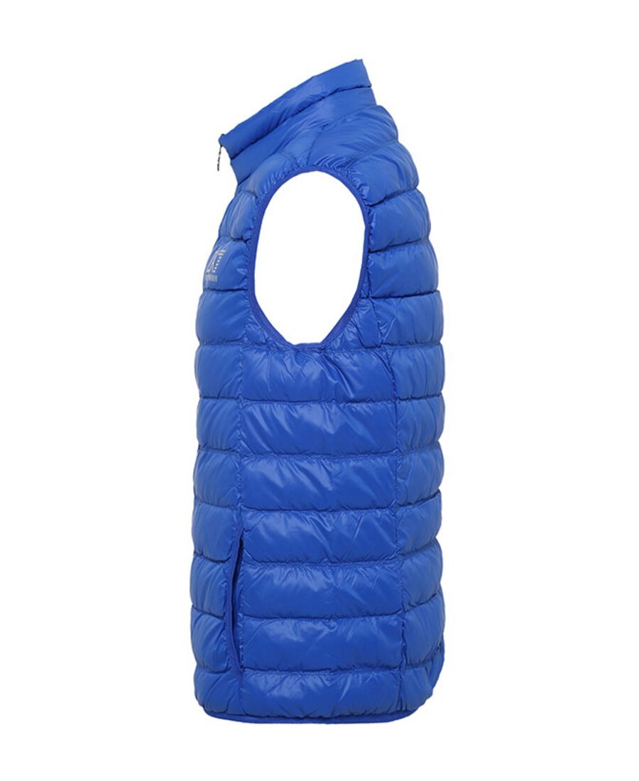 Ea7 Waistcoat Quilted Down Jacket In Blue