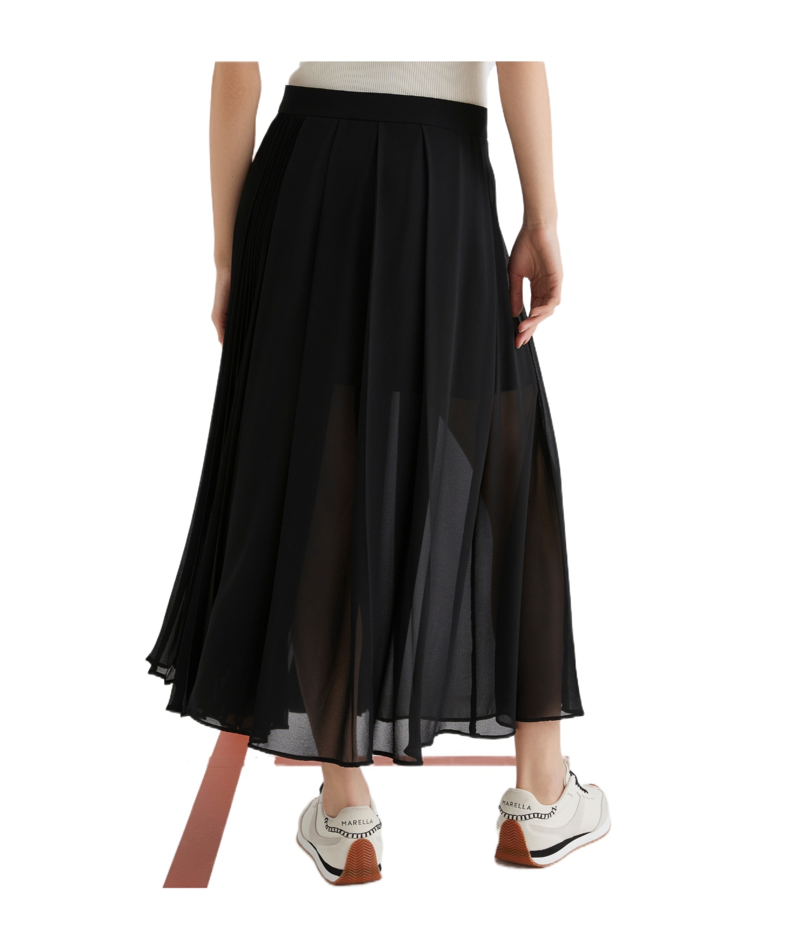 Marella Pleated Skirt In Black