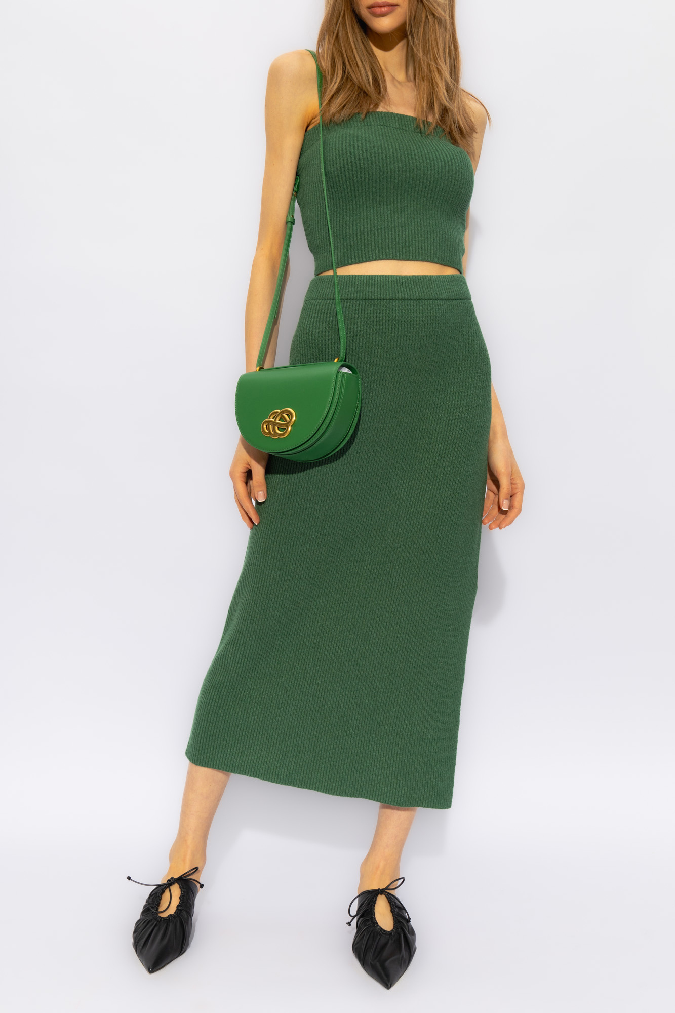 Shop By Malene Birger Giovania Knitted Top In Green