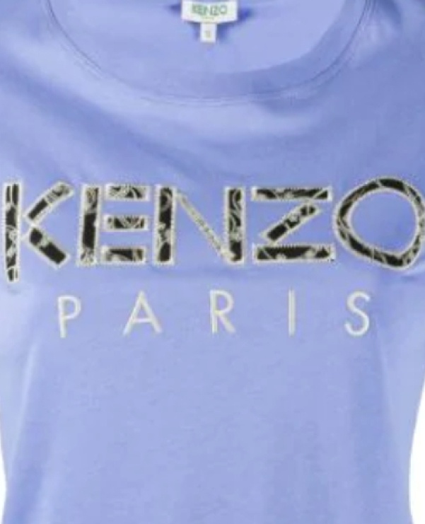 Kenzo Embroidered Logo T-shirt In Blue