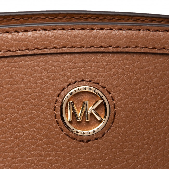 Michael Michael Kors Large Logo Embossed Handbag In Brown