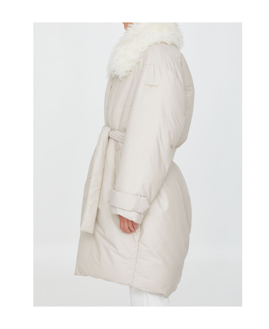 Stella Mccartney Logo Down Jacket In White