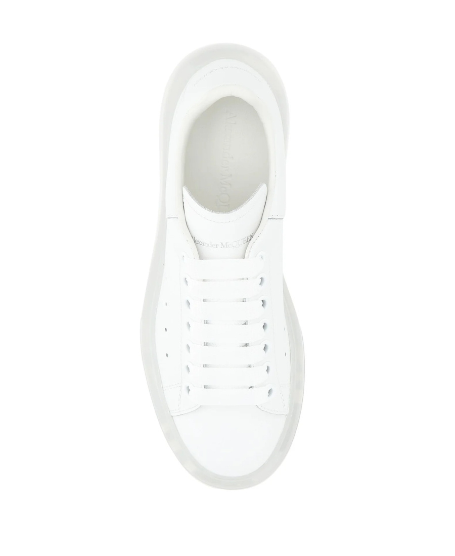 ALEXANDER MCQUEEN CLEAR SOLE LEATHER SNEAKERS