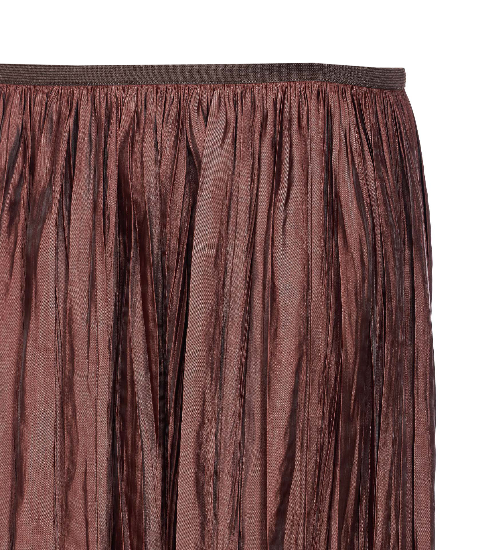 Roberto Collina Crinkled Texture Midi Pleated Sheer Overlay Skirt