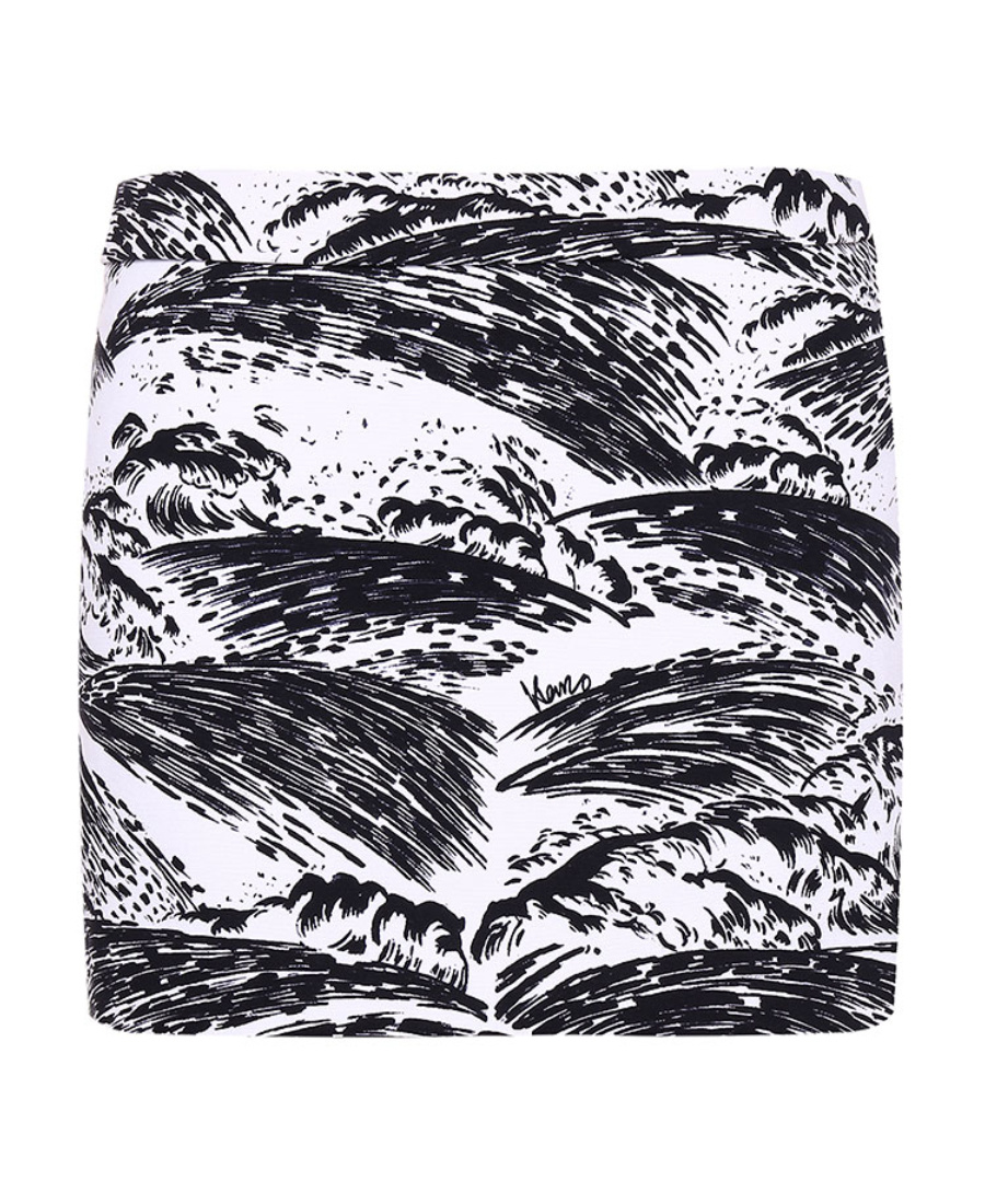 Kenzo Printed Pattern Skirt In Black