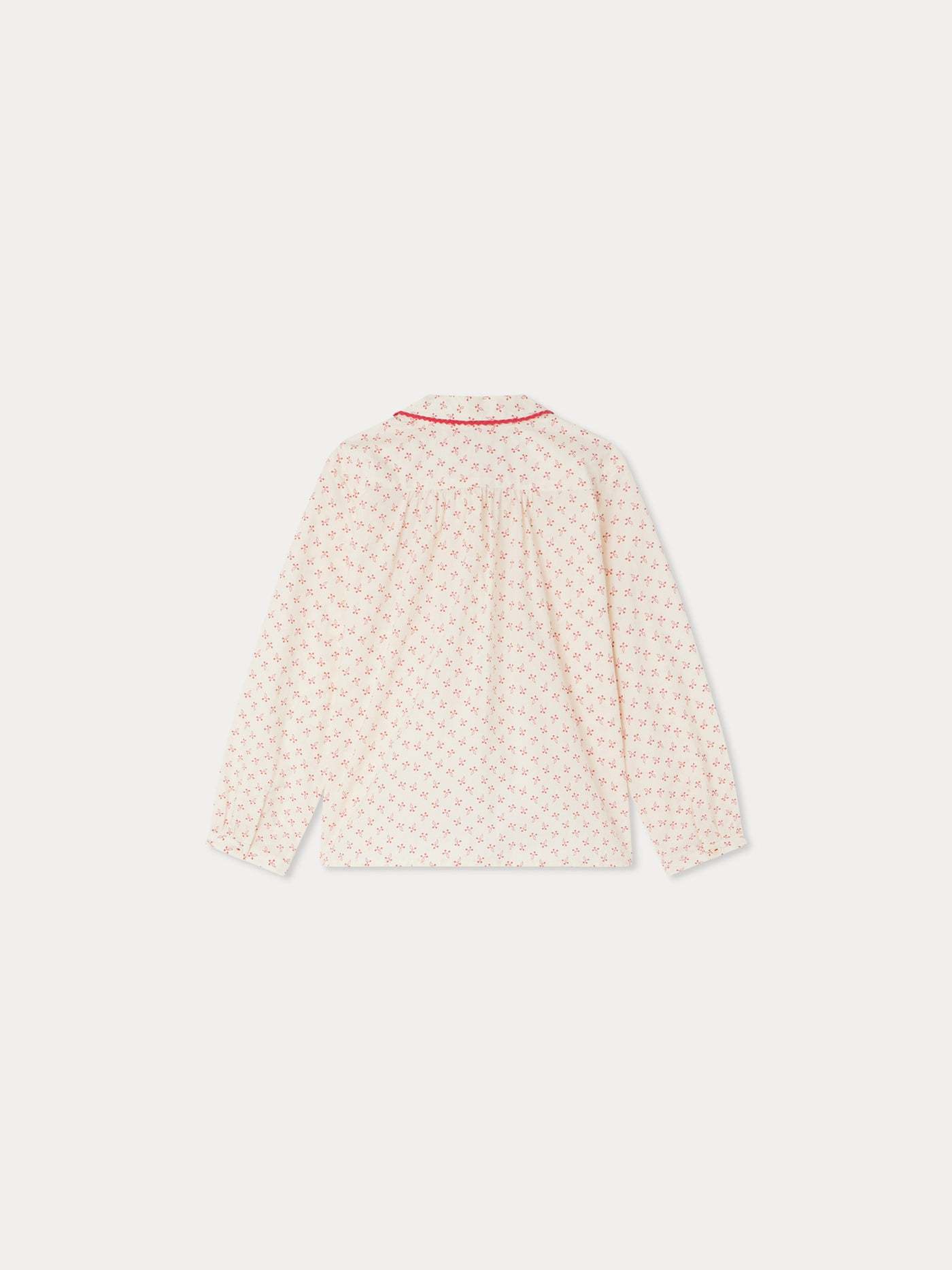 Bonpoint Printed Poplin Basiline Blouse In Neutral