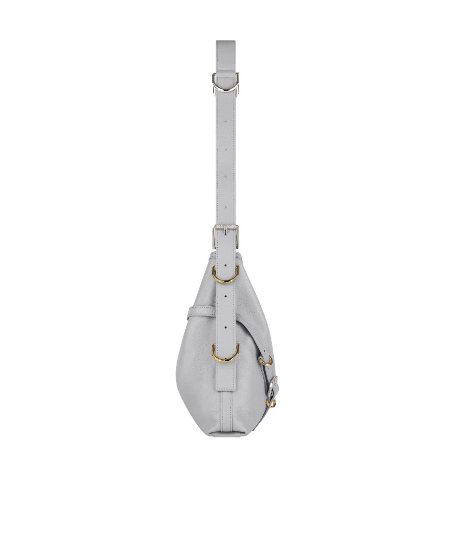 Givenchy Light Grey Medium Voyou Bag In Gray