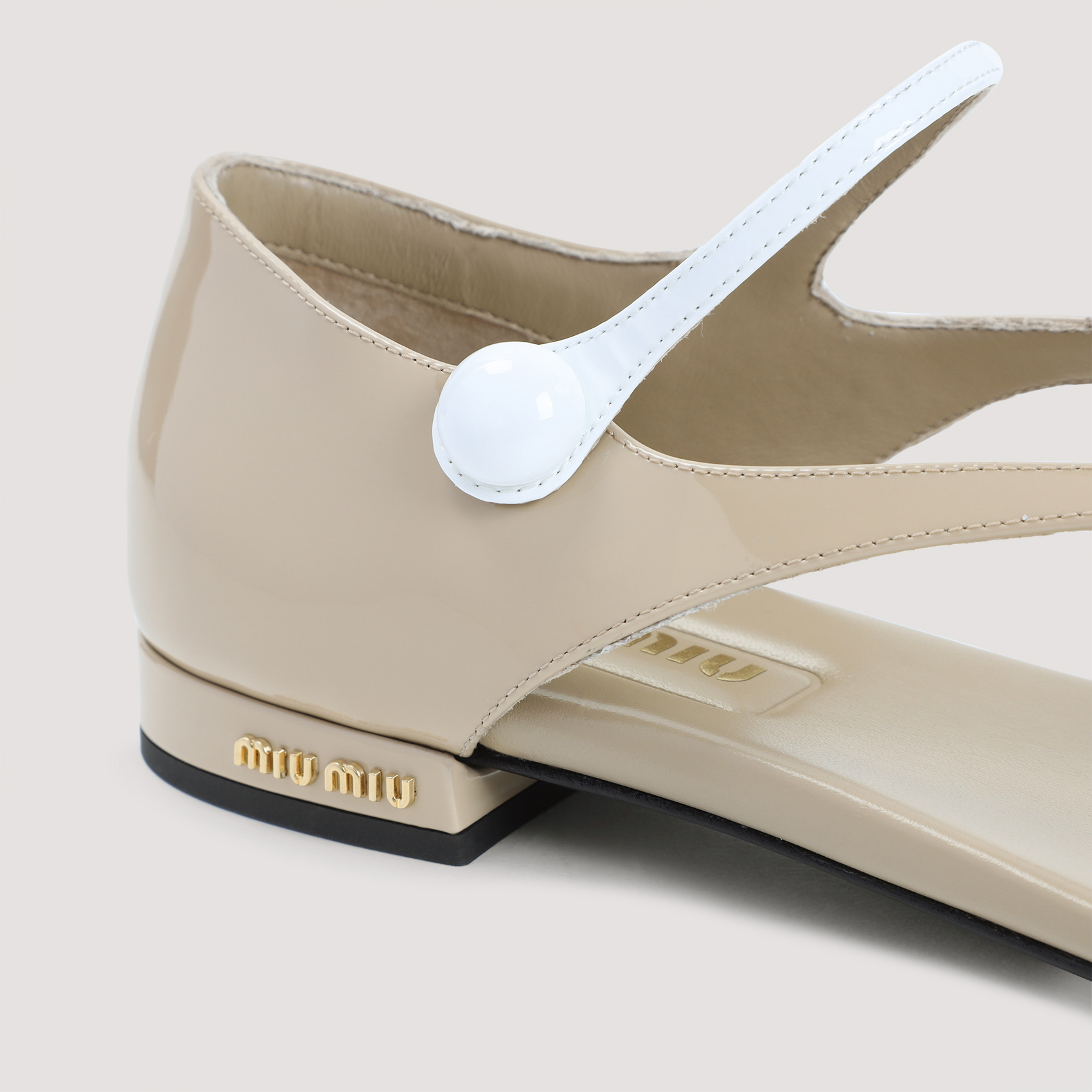 Miu Miu Beige Log Sandals