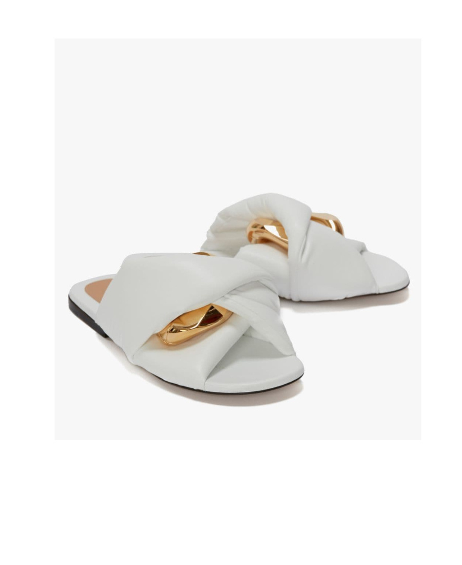 Jw Anderson Twist Detailed Open Toe Sandals In White