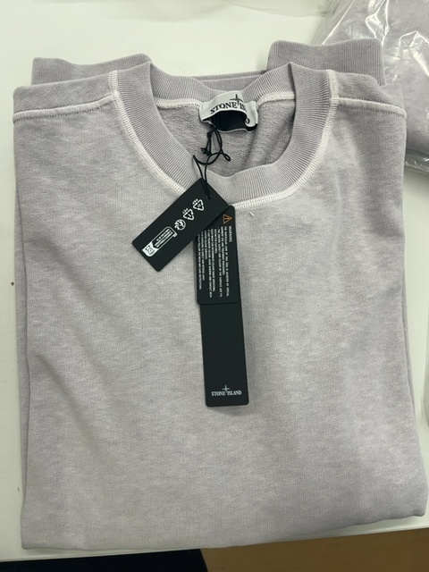 Stone Island Compass-badge Crewneck Sweatshirt In Purple