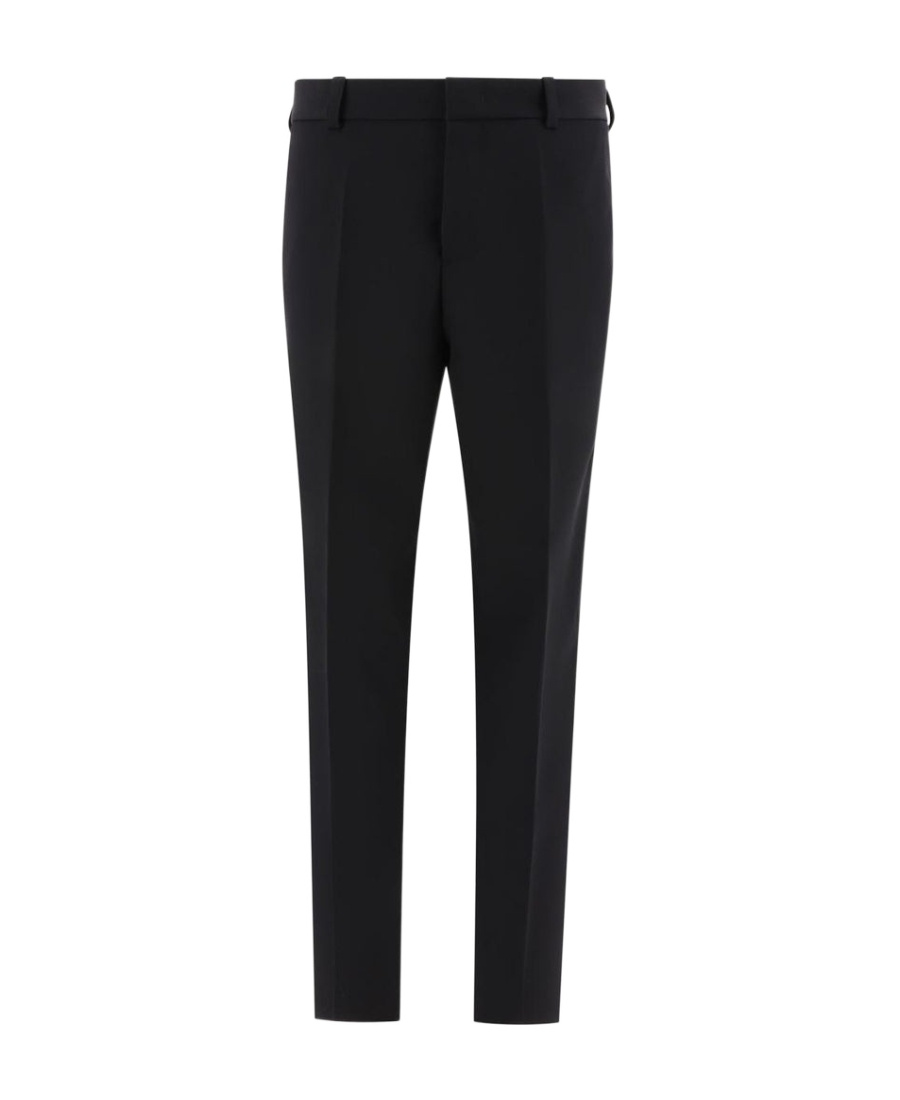 Jil Sander Cropped Wool Gabardine Trousers With Elastic Waistband In Black