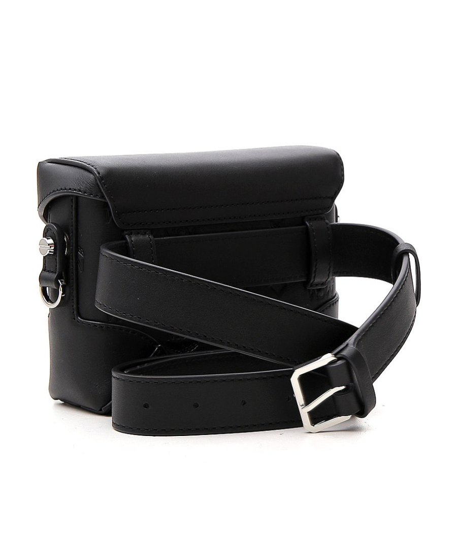 Mcm Logo Waist Bag In Black
