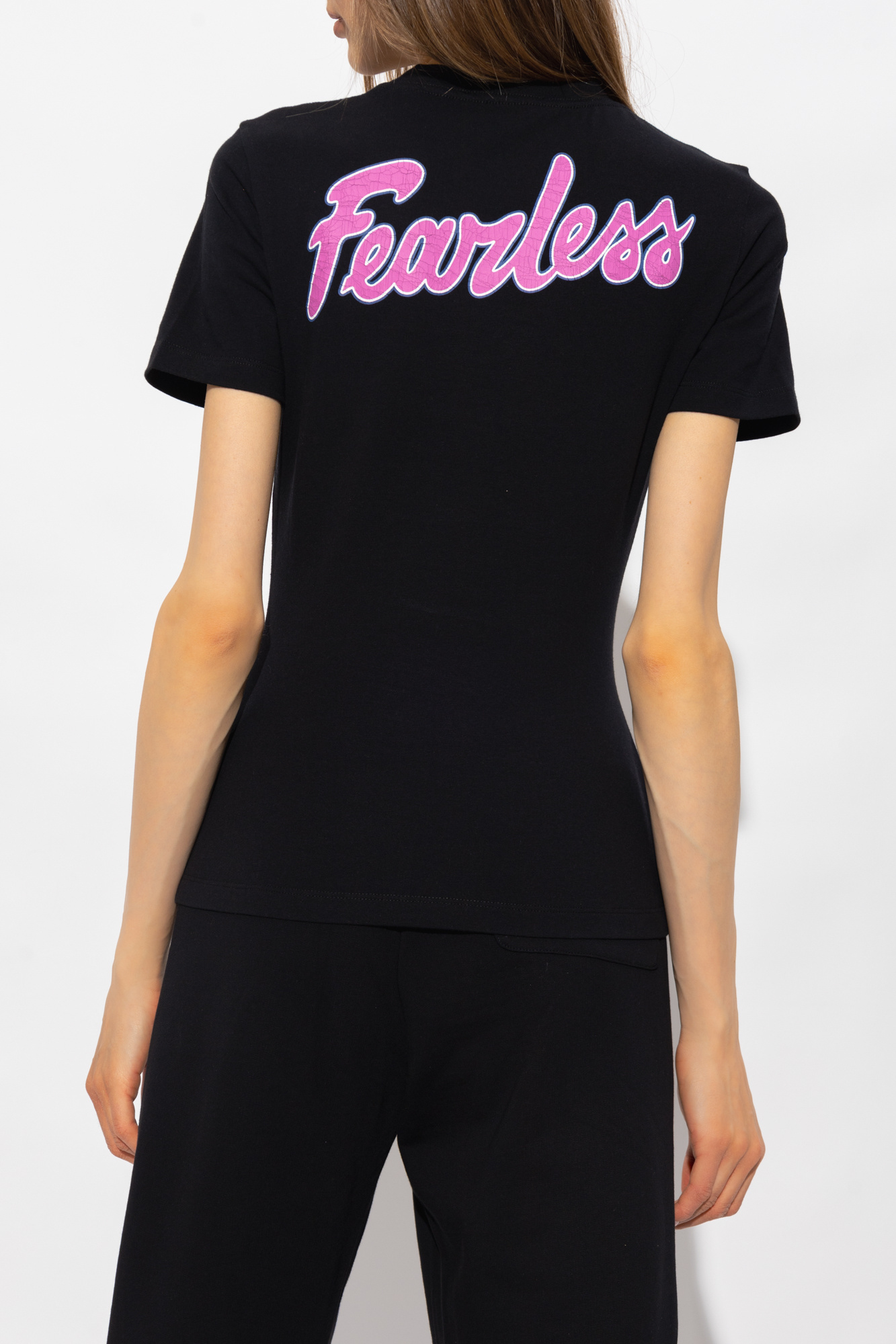 Versace Logo-print T-shirt In Black