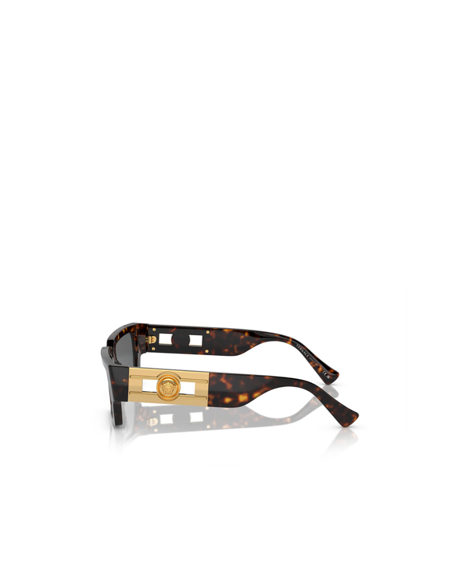 Versace Womens Brown Ve4459 Rectangular-frame Tortoiseshell Acetate Sunglasses In Gray