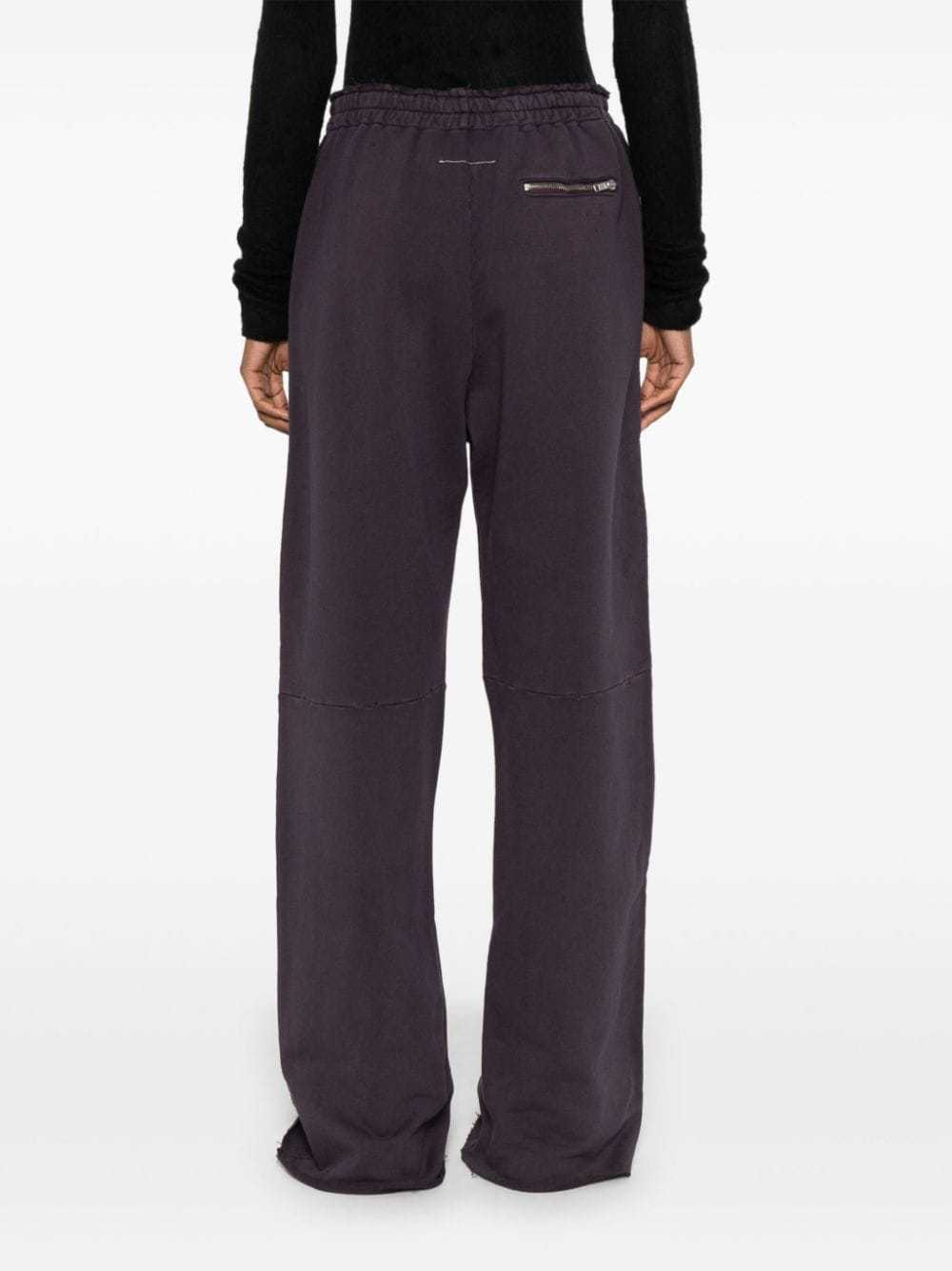 Mm6 Maison Margiela Purple Unbrushed Sweat Lounge Pants In Black