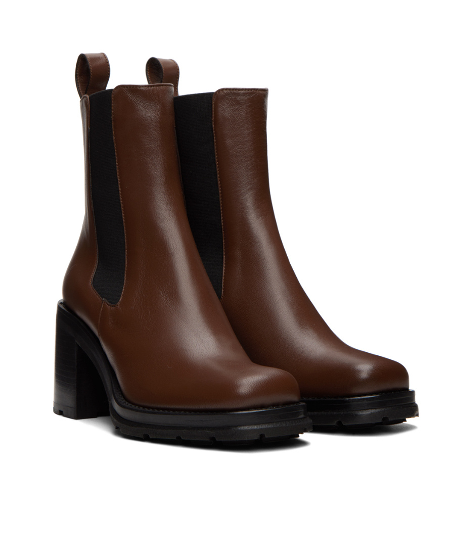 By Far Block-heel Ankle Boots In Black